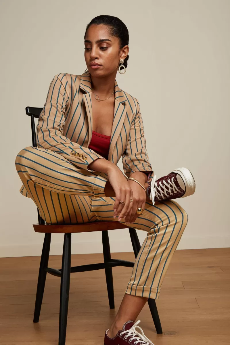 Vrouw King Louie Broeken-Ann Pants Cubano Stripe