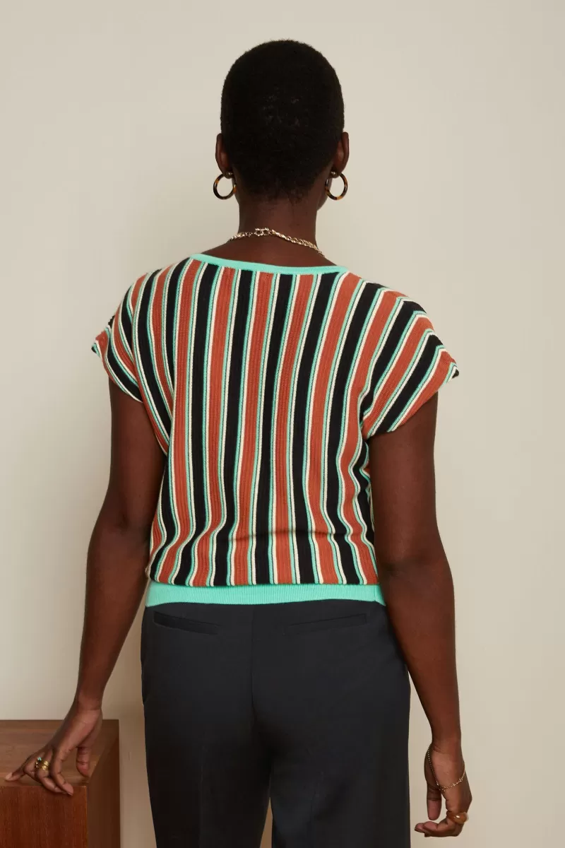 Vrouw King Louie Tops & Shirts-Ann Top Carnillo Stripe