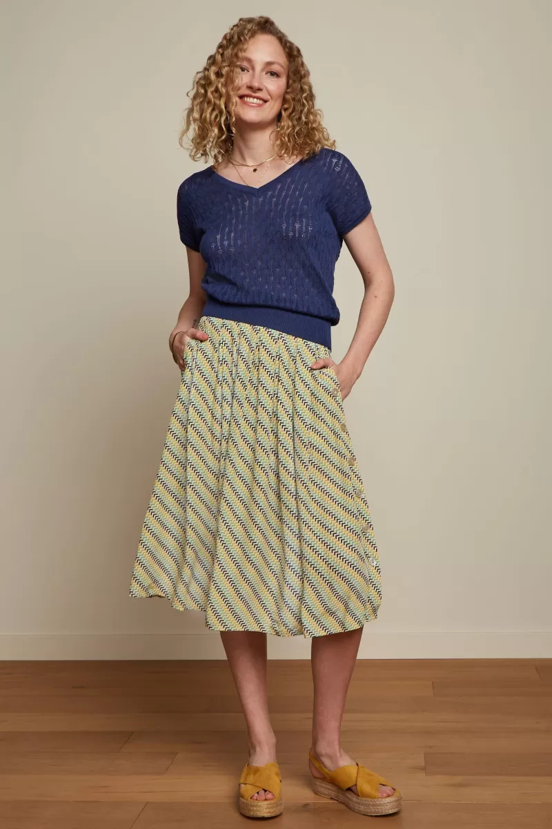 Vrouw King Louie Rokken-Arianne Pleat Skirt Wylie