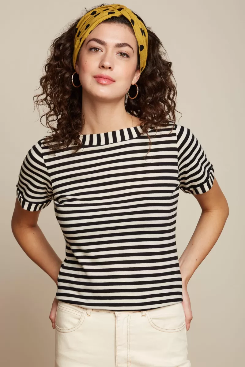 Vrouw King Louie Tops & Shirts-Boatneck Top Chopito Stripe