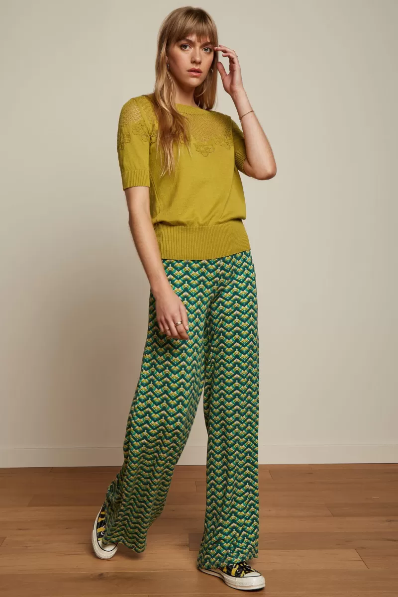 Vrouw King Louie Broeken-Border Palazzo Pants Brazza