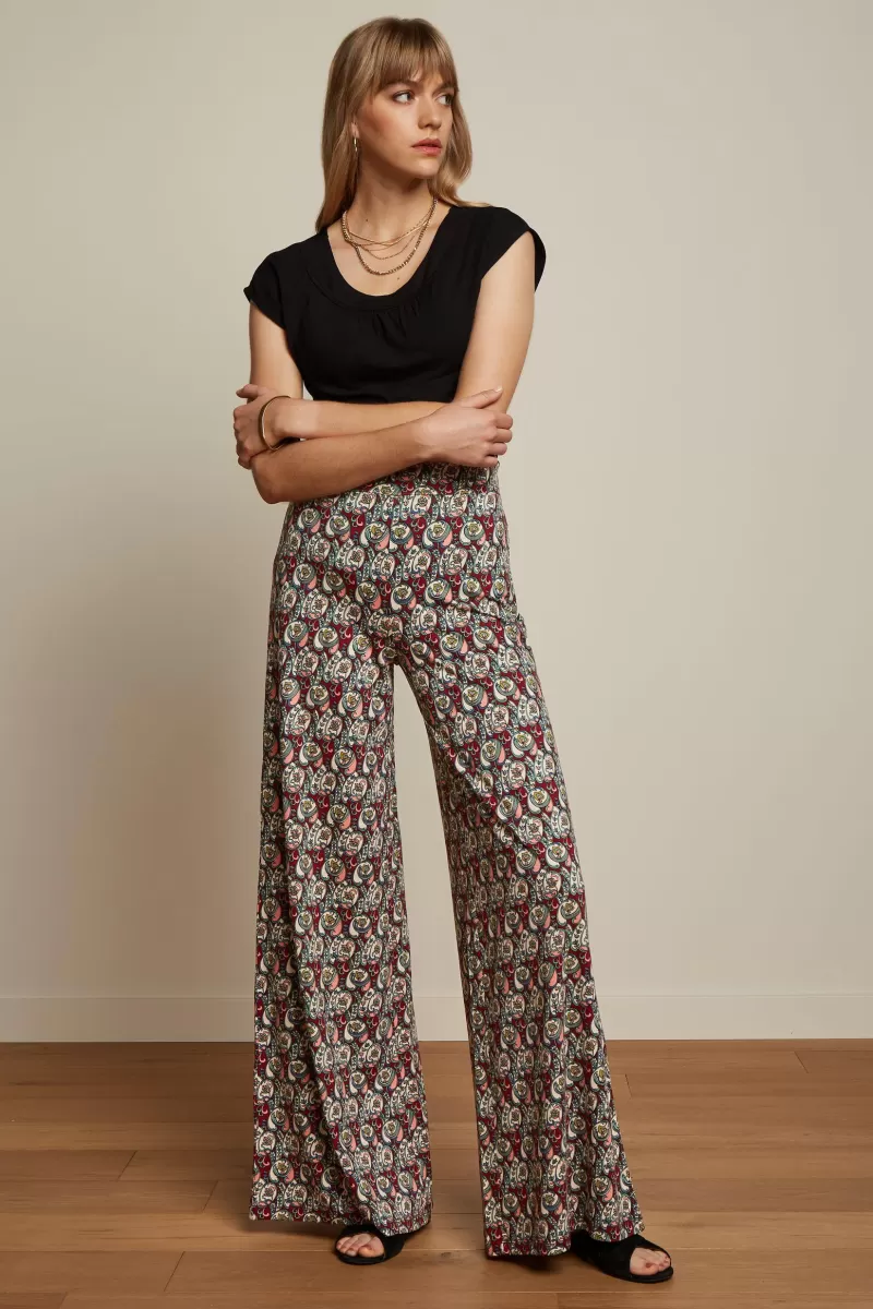 Vrouw King Louie Broeken-Border Palazzo Pants Navarro