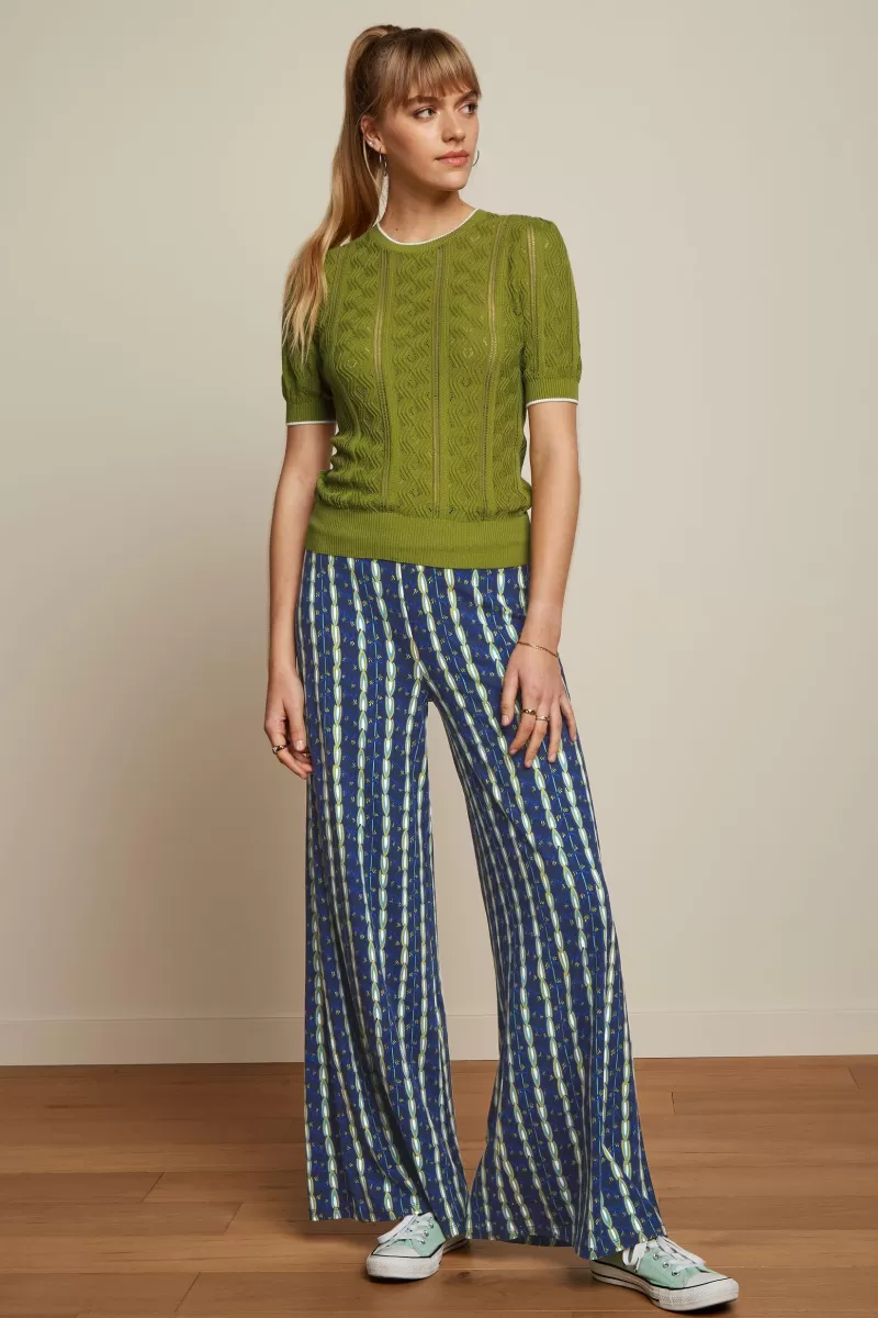 Vrouw King Louie Broeken-Border Palazzo Pants Saba