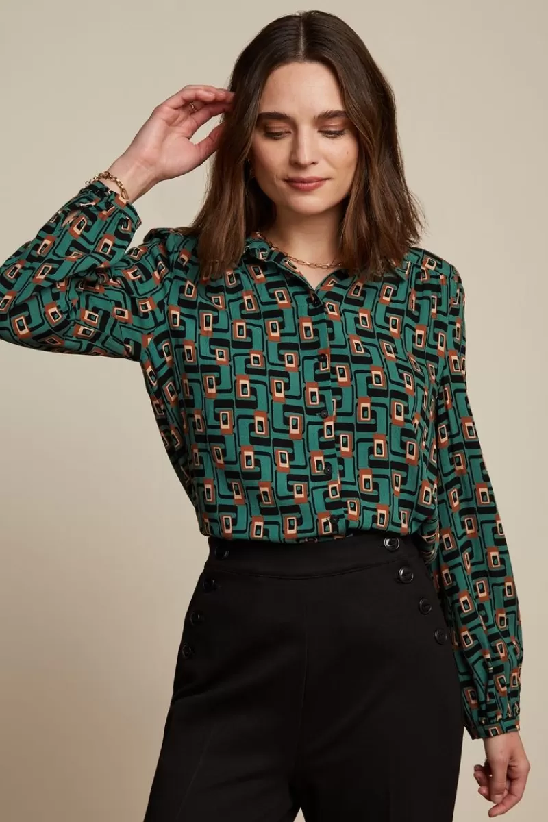 Vrouw King Louie Blouses-Carina Blouse Cameo