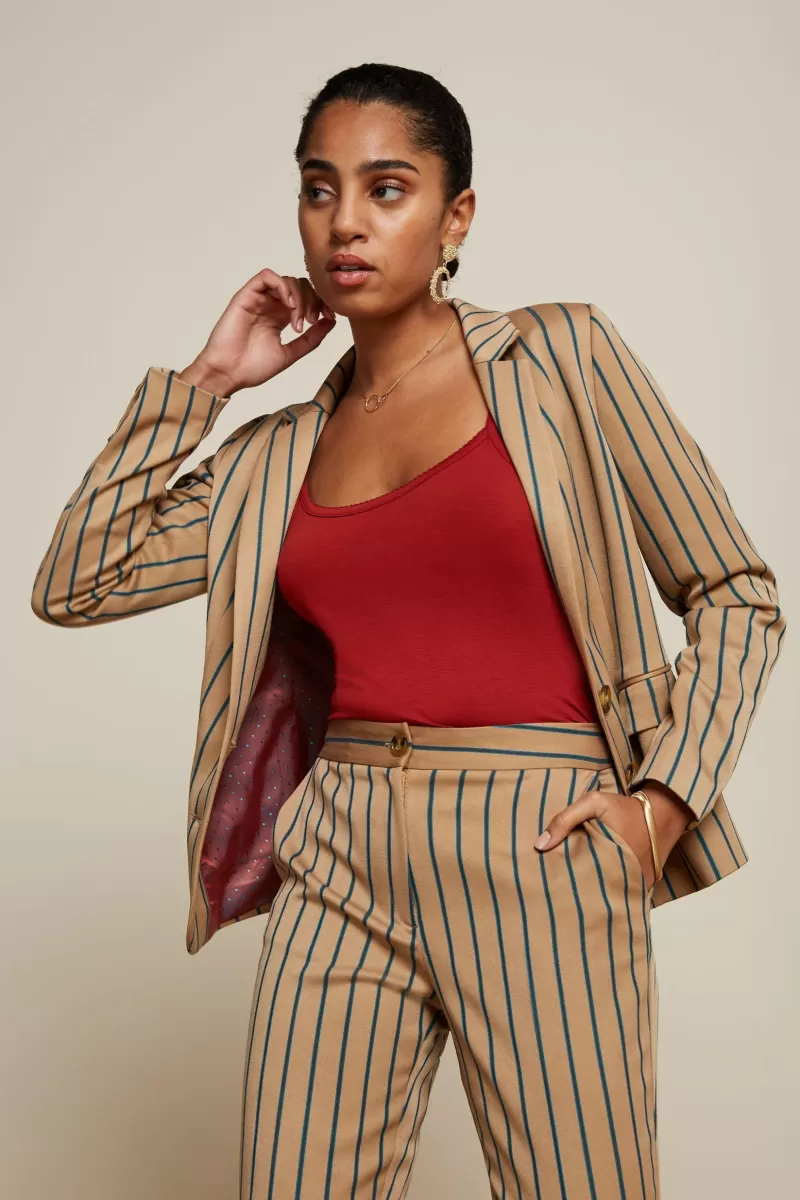 Vrouw King Louie Jassen & Blazers-Daisy Blazer Cubano Stripe