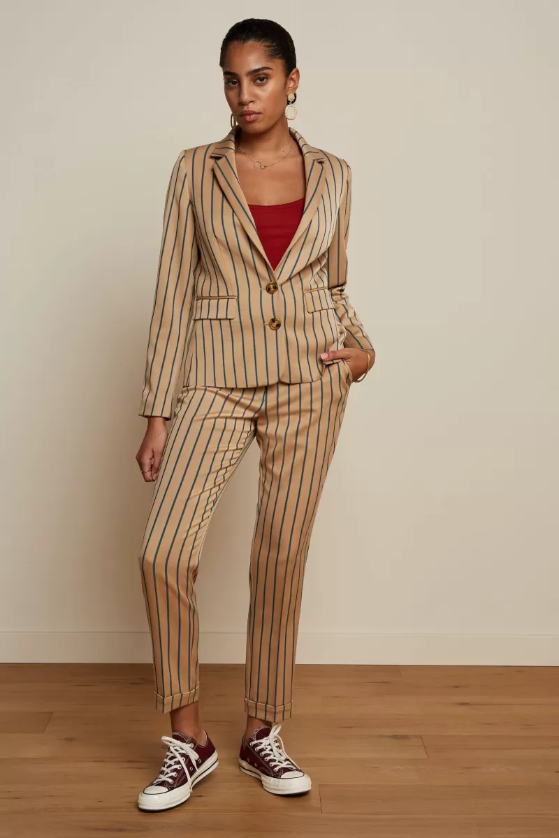 Vrouw King Louie Jassen & Blazers-Daisy Blazer Cubano Stripe