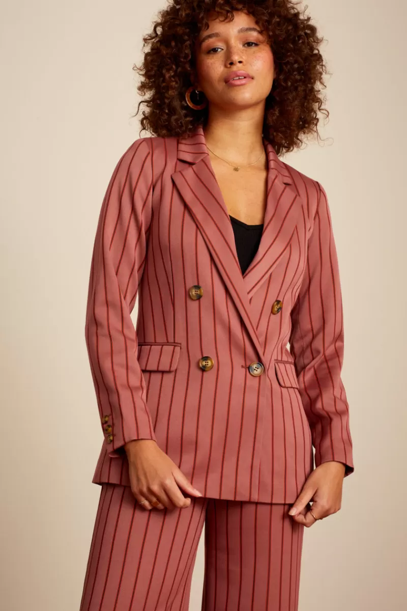 Vrouw King Louie Jassen & Blazers-Dinah Blazer Cubano Stripe