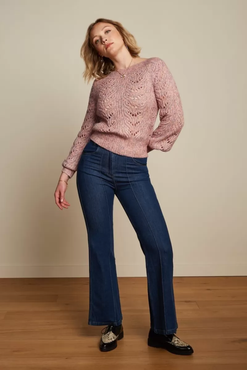 Vrouw King Louie Broeken-Ella Pintuck Pants Golden Denim