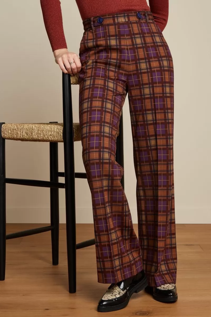 Vrouw King Louie Broeken-Garbo Pintuck Pants Ny Check