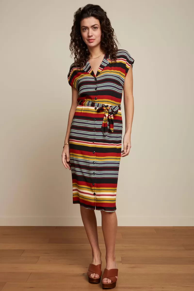 Vrouw King Louie Jurken-Irene Dress Maxim Stripe