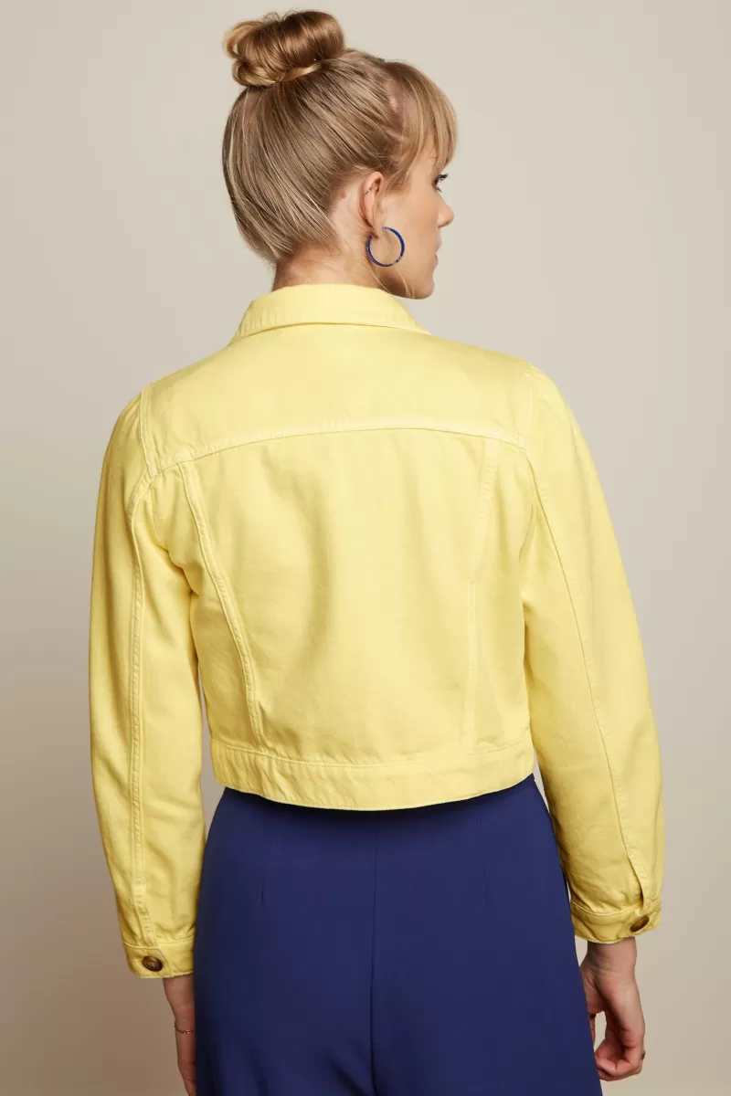 Vrouw King Louie Jassen & Blazers-Janey Cropped Jacket Garment Dye