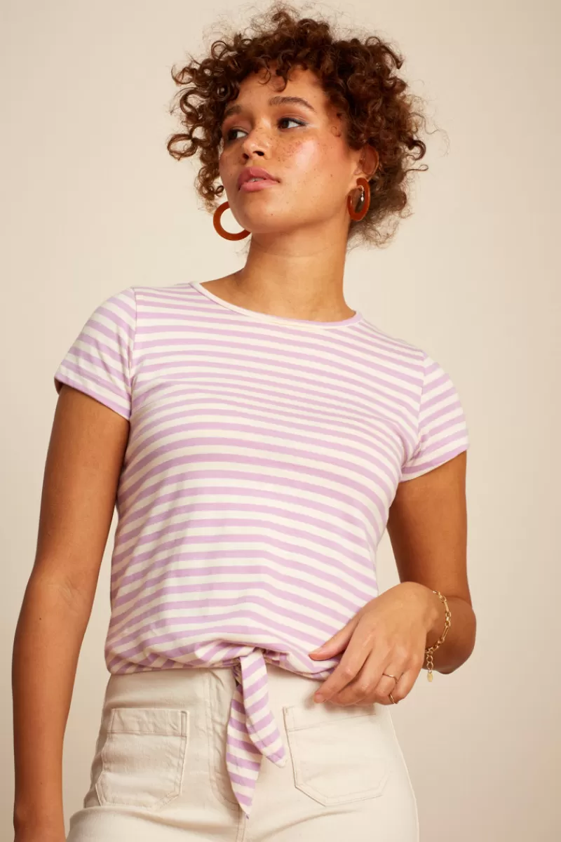 Vrouw King Louie Tops & Shirts-Knot T-Shirt Chopito Stripe