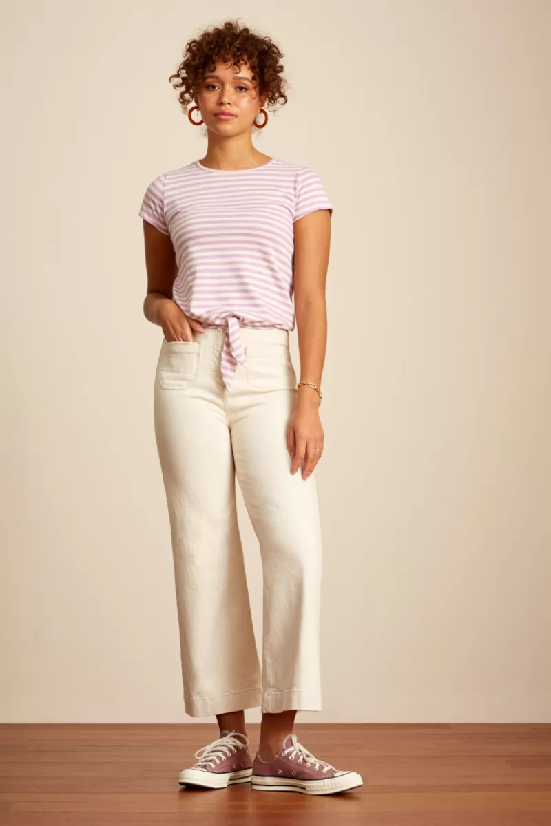 Vrouw King Louie Tops & Shirts-Knot T-Shirt Chopito Stripe