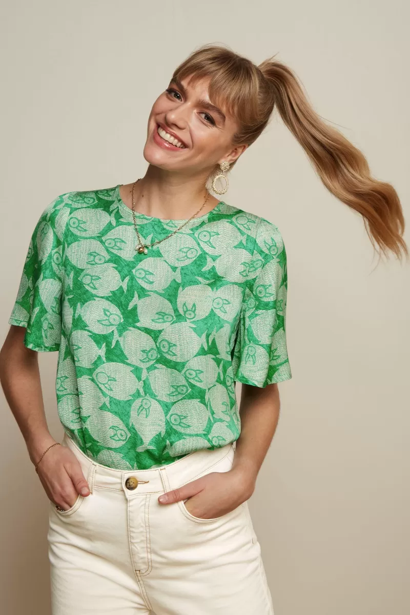 Vrouw King Louie Blouses-Lizzy Top Luna