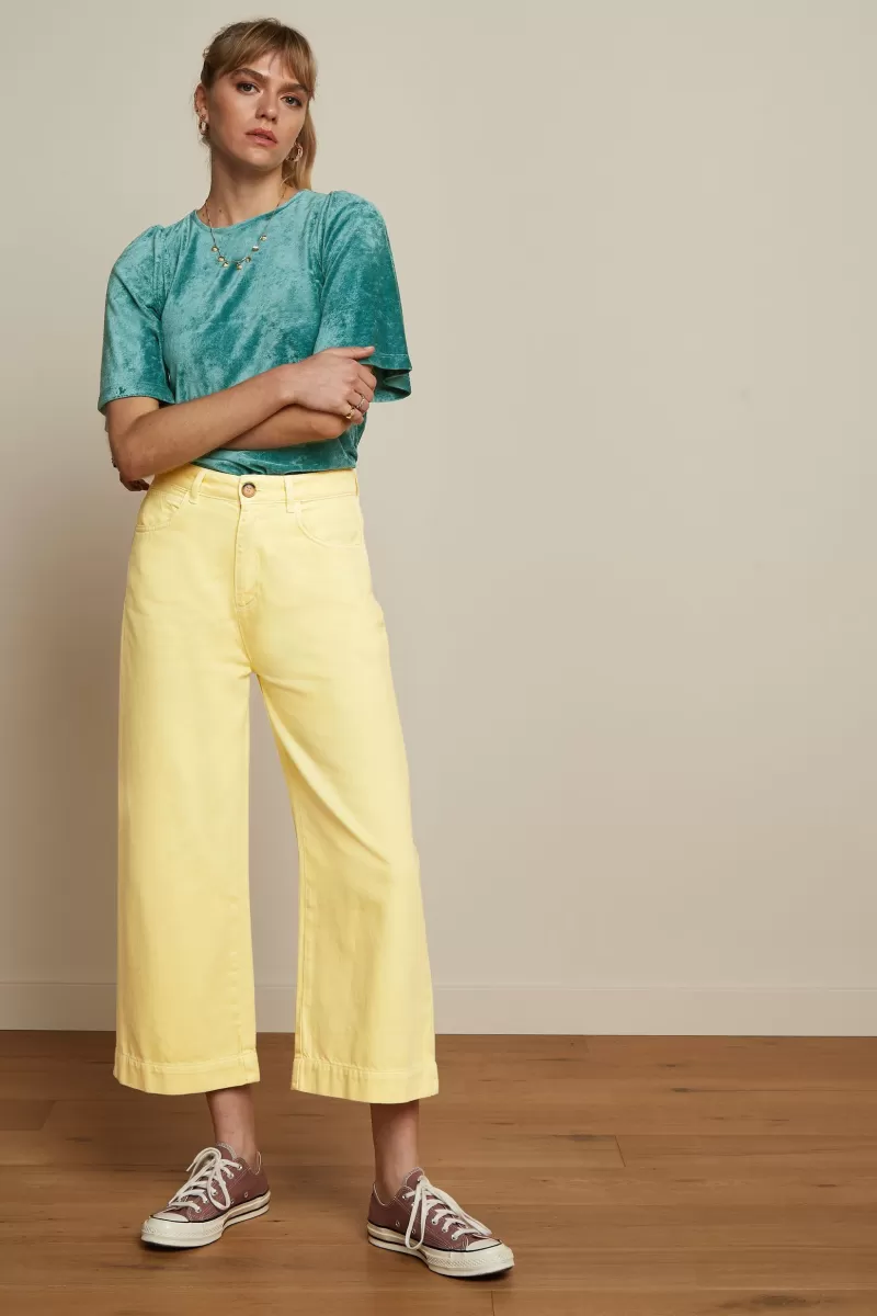 Vrouw King Louie Broeken-Marcie Cropped Pants Garment Dye