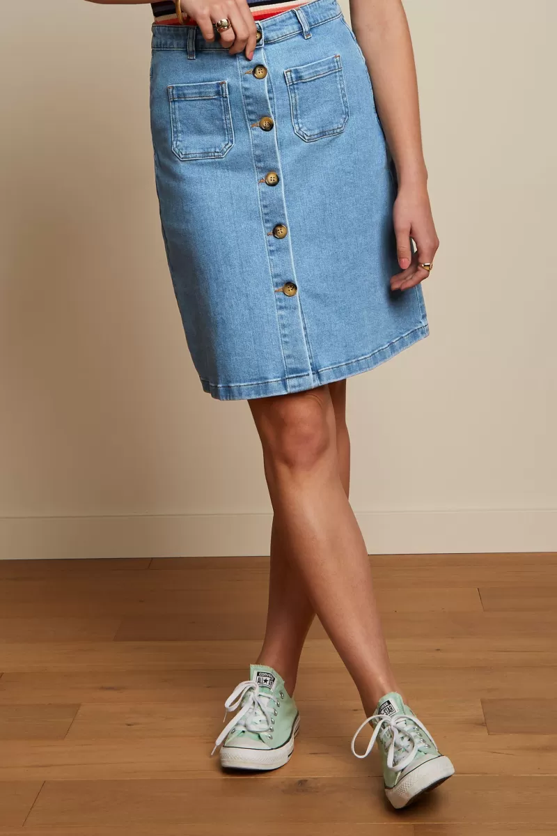 Vrouw King Louie Rokken-Mary Skirt Strata Denim