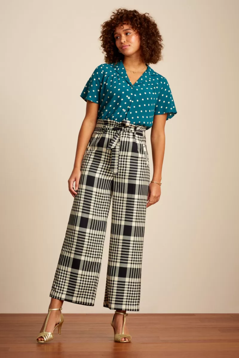 Vrouw King Louie Broeken-Neva Cropped Pants Resort Check