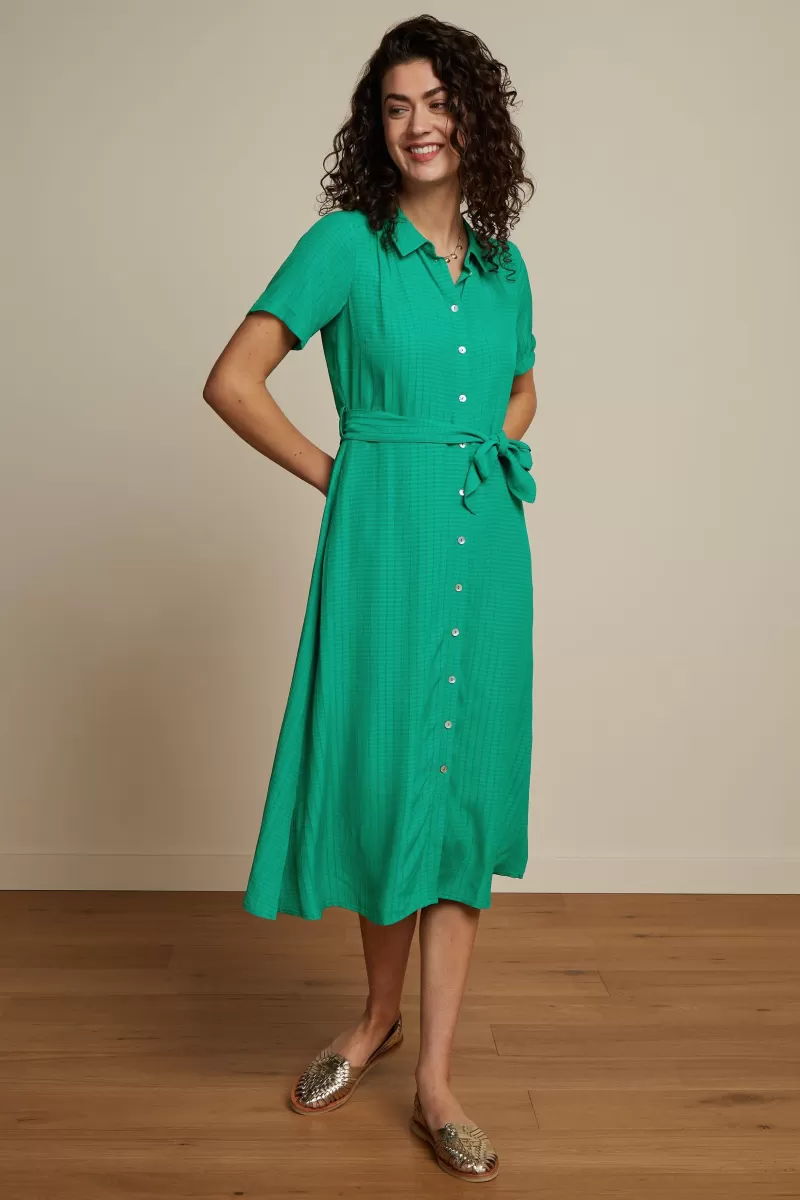 Vrouw King Louie Jurken-Olive Dress Sandy