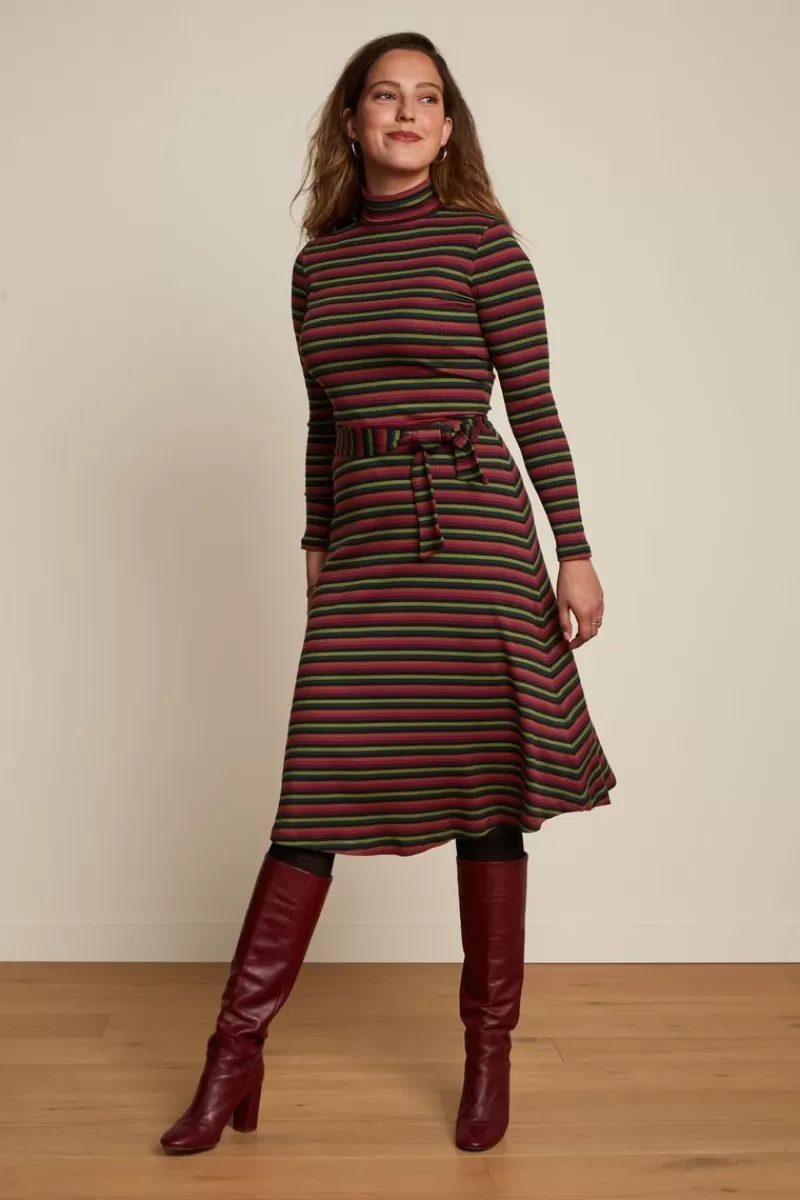 Vrouw King Louie Jurken-Rollneck Dress Jardin Stripe