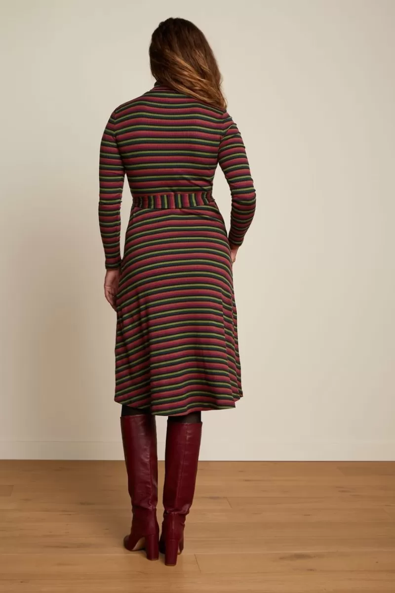 Vrouw King Louie Jurken-Rollneck Dress Jardin Stripe