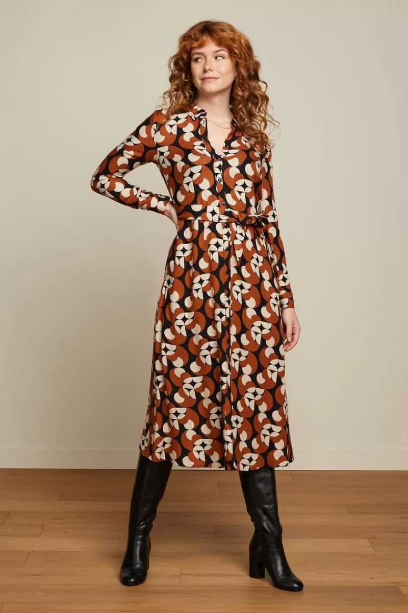 Vrouw King Louie Jurken-Rosie Midi Dress Bassline