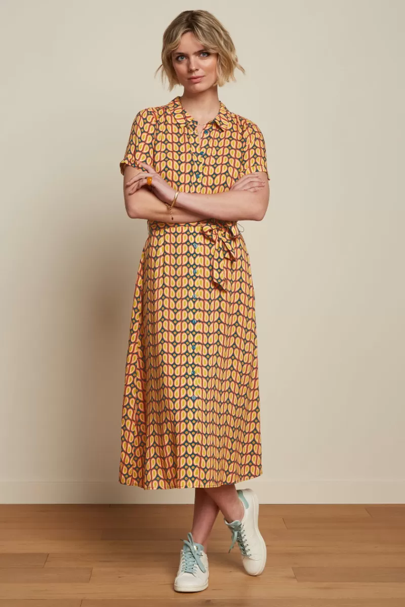 Vrouw King Louie Jurken-Rosie Midi Dress Funky