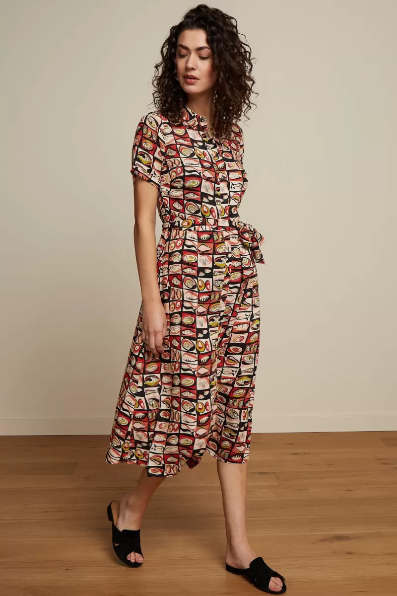 Vrouw King Louie Jurken-Rosie Midi Dress St Vincent