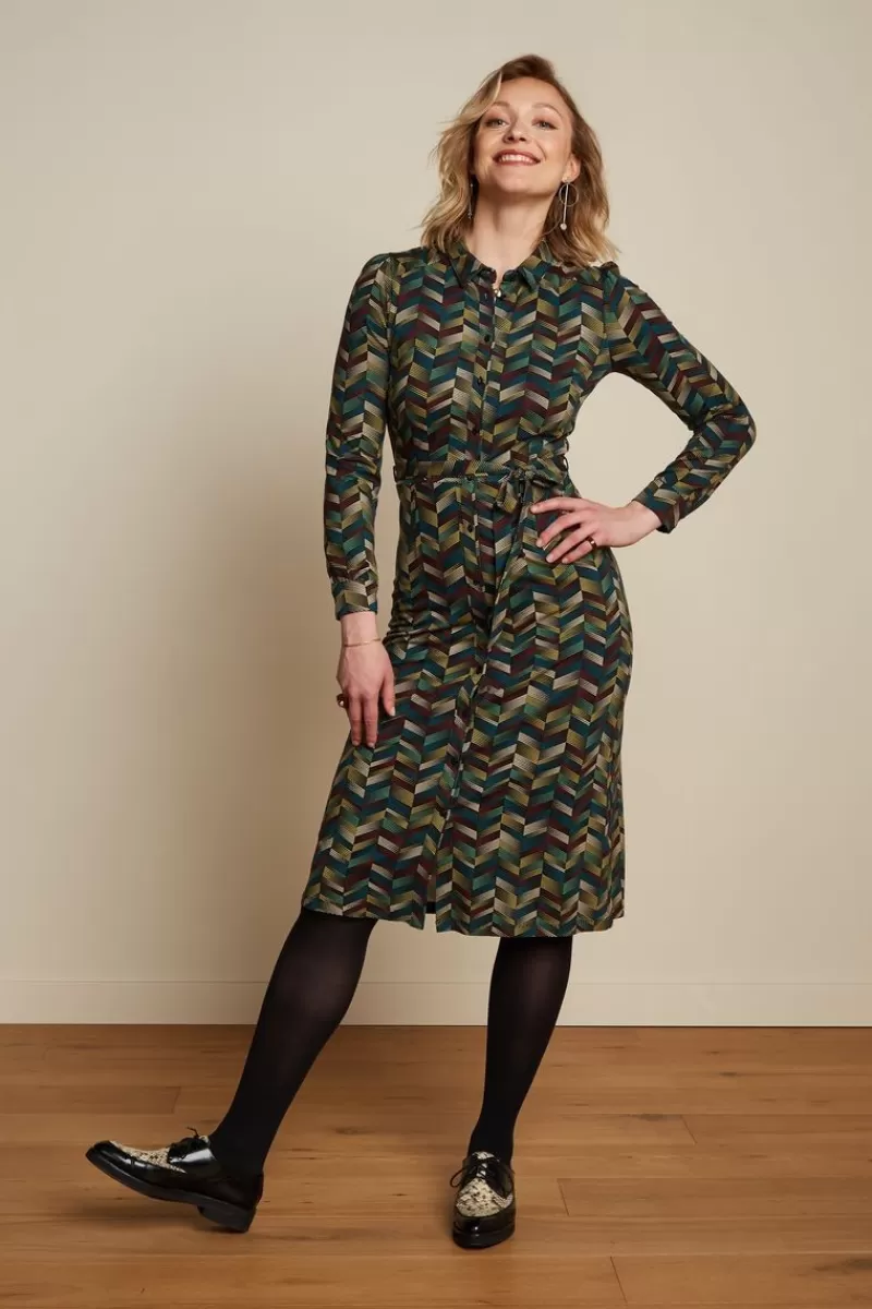 Vrouw King Louie Jurken-Rosie Slim Fit Dress Swag