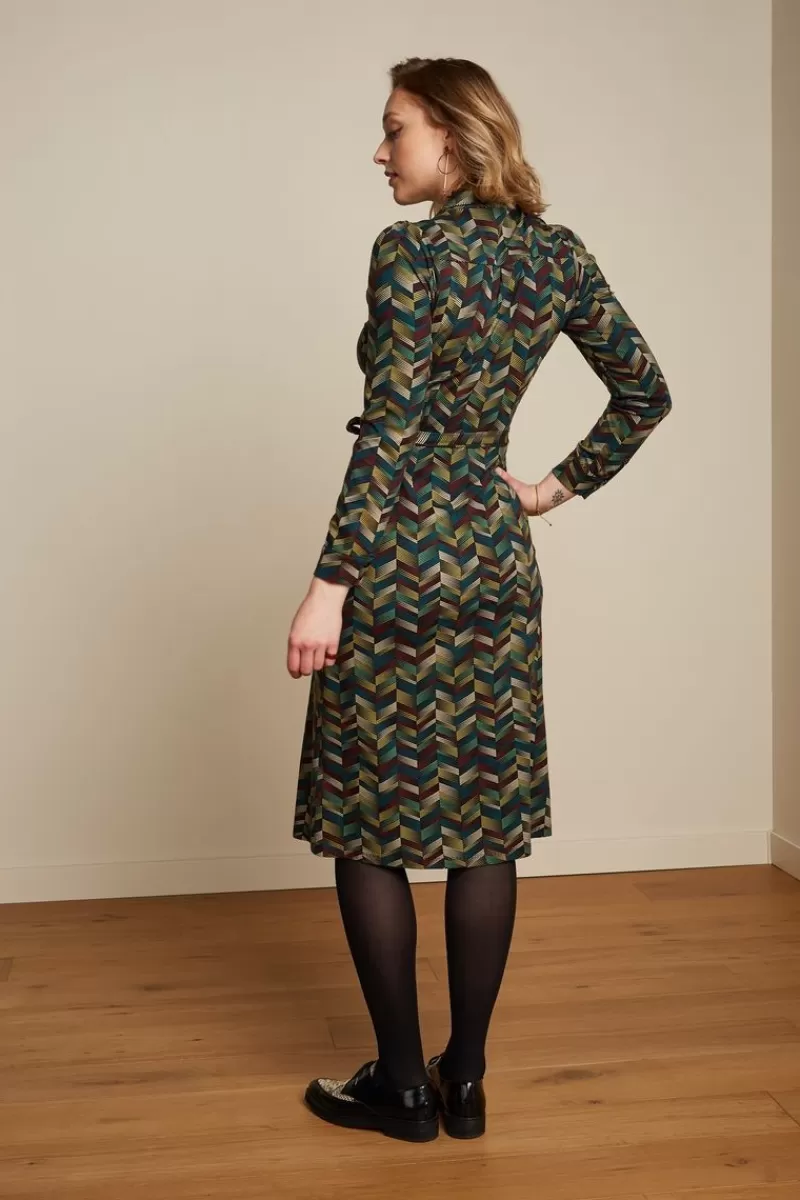 Vrouw King Louie Jurken-Rosie Slim Fit Dress Swag