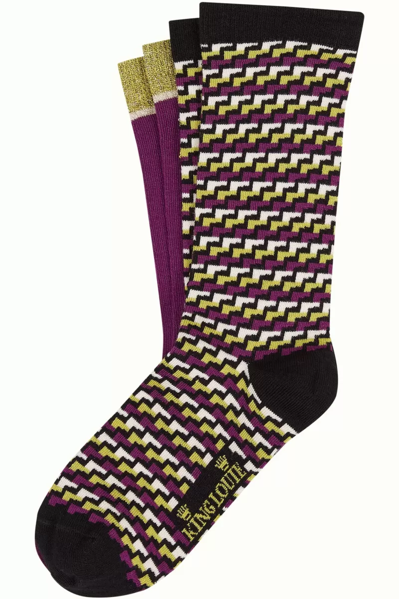 Vrouw King Louie Vintage Accessoires-Socks 2-Pack Marsh